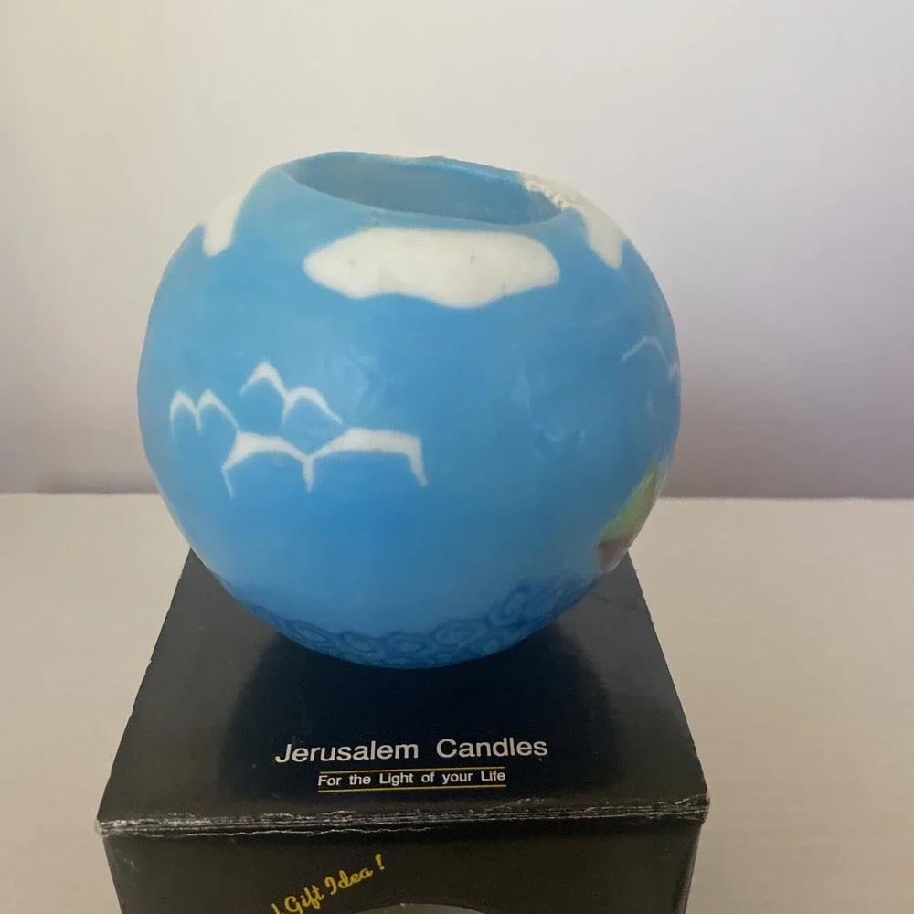 The Original Jerusalem Candle Glowing Hand Crafted Light of‎ Life With Box
